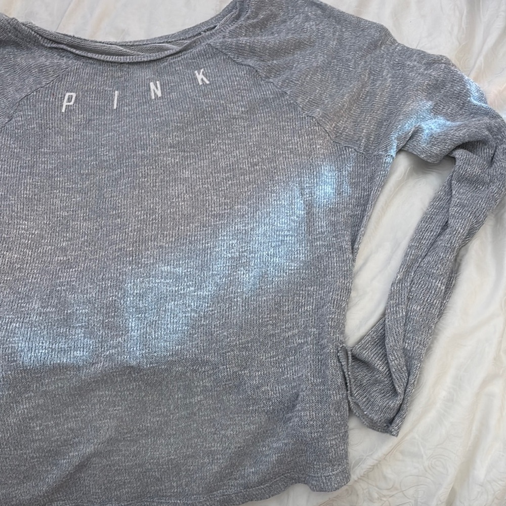 PINK Victoria's Secret Heathered Gray Top